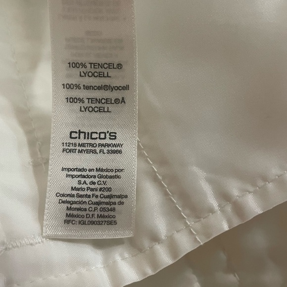 Chicos white loose fitting slacks, these feel amazing and hang beautifully! - Picture 3 of 5